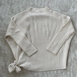 Hugo Boss cream cashmere sweater with side tie